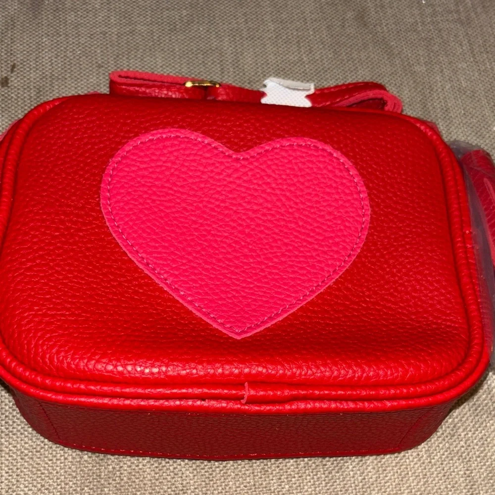 Red Crossbody Bag Pink Heart Tassels New